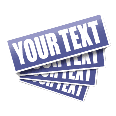 Text Custom Stickers